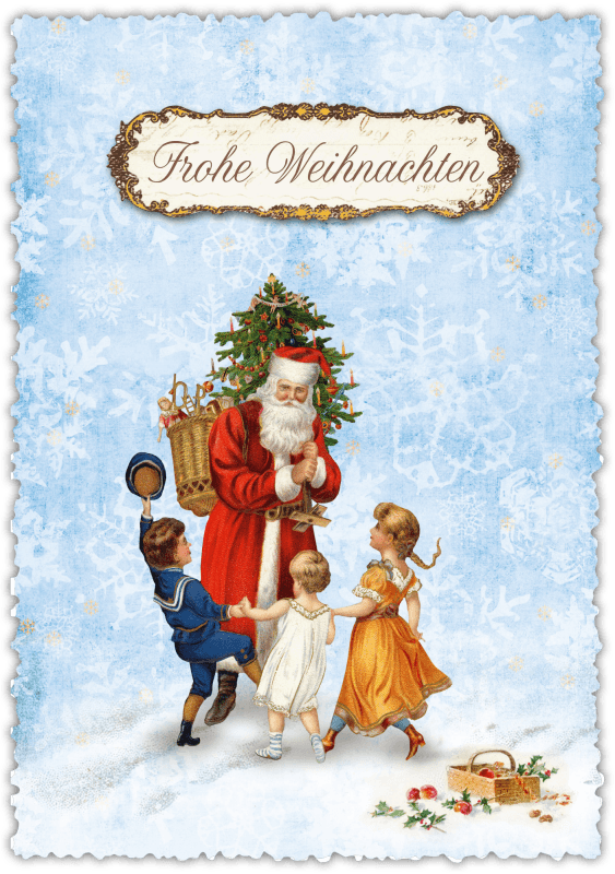 Glückwunschkarte Romantique 4er Set "Weihnachten" - Gespänsterwald