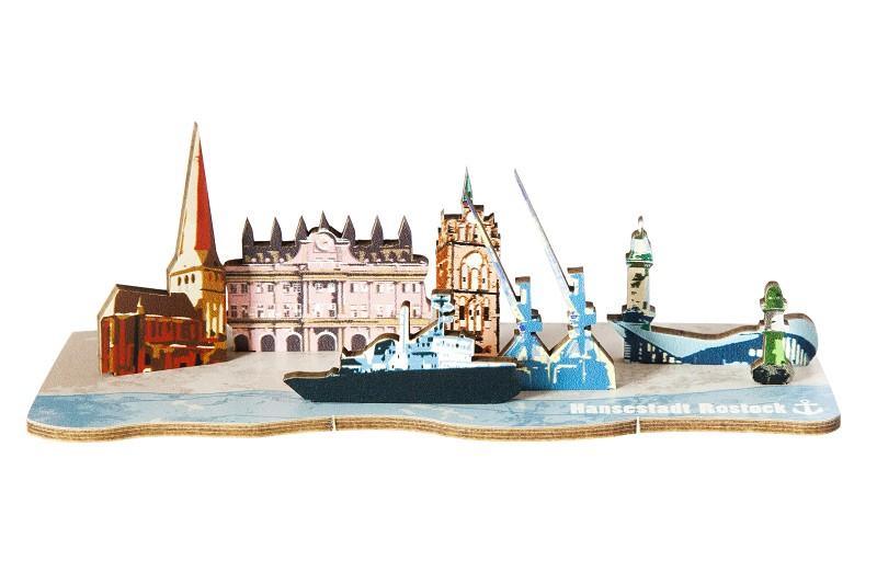 Pop-Up Karte 3D Glückwunschkarte Rostock- Bastelkarte zum verschenken - Gespänsterwald