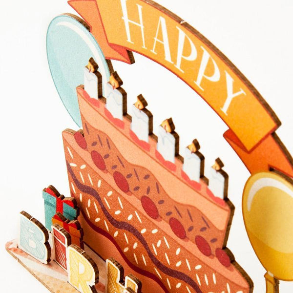 Pop-Up Karte 3D Glückwunschkarte "Happy Birthday"- Bastelkarte zum verschenken - Gespänsterwald