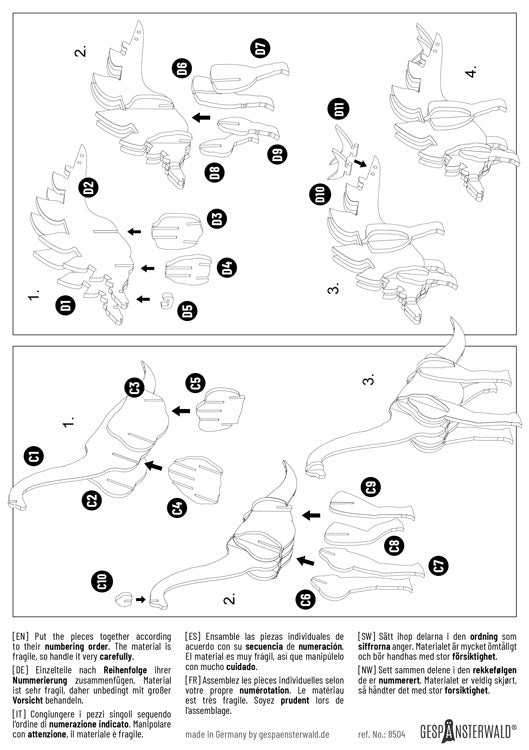 DIY Bastelset Dinosaurier mit Anleitung, Bastelset Dino, Gespaensterwald