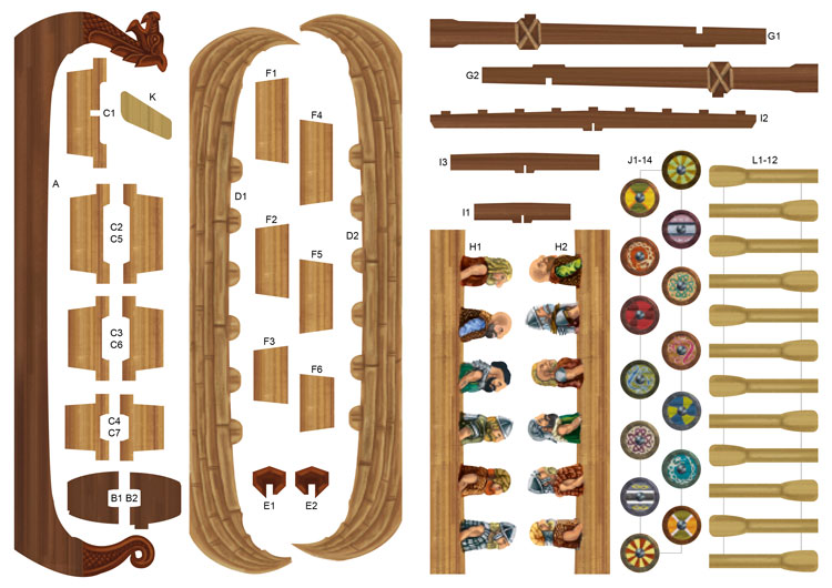 Wikingerschiff Bastelset