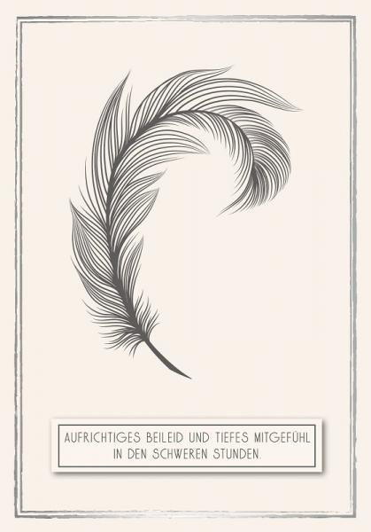 Trauerkarte Anteilnahme "Aufrichtiges Beileid und tiefes Mitgefühl in den schweren Stunden" - Gespänsterwald