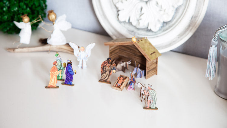 Weihnachtskrippe Bastelset
