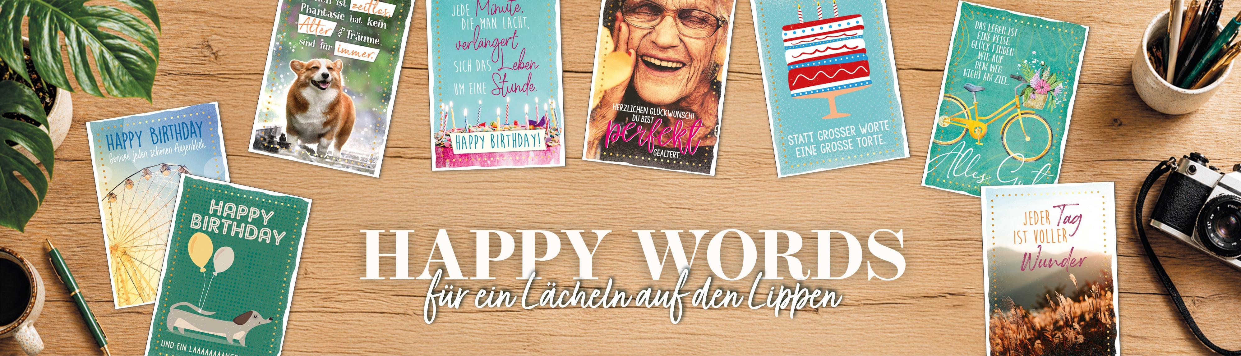 Postkarten - Happy Words