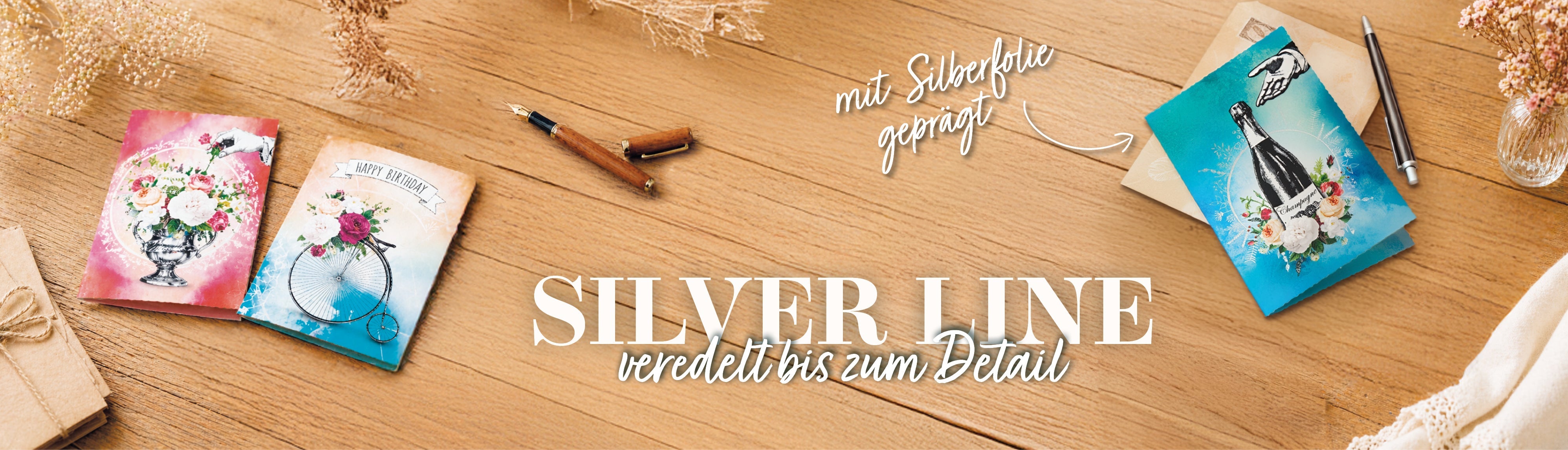 Grußkarten - Silver Line