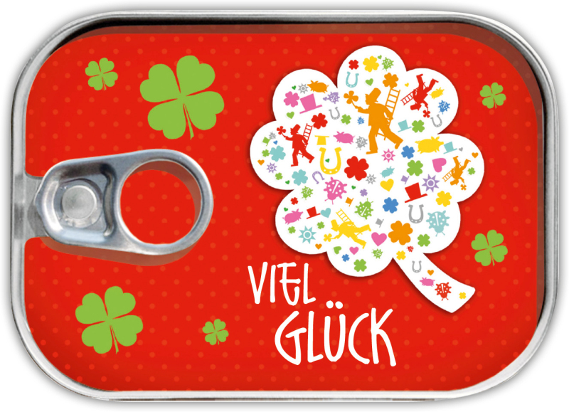 Dosenpost "viel Glück"