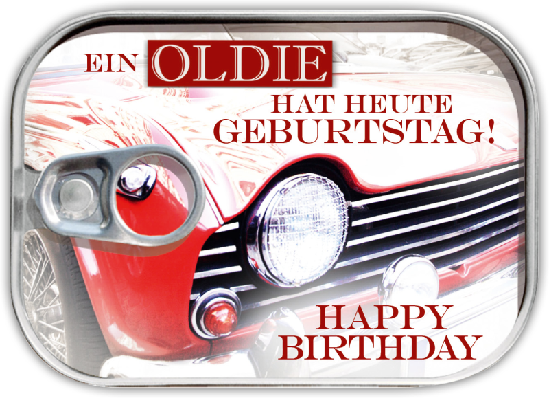 Dosenpost "Happy Birthday"
