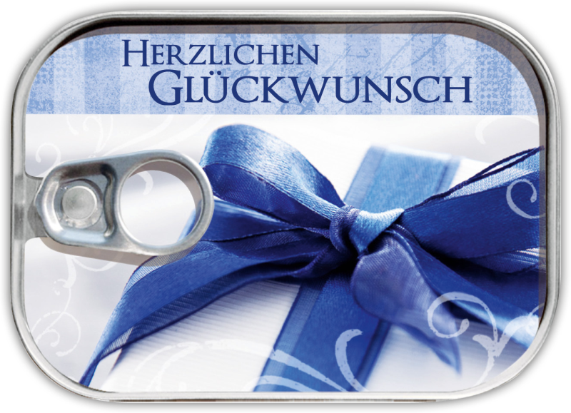 Dosenpost "Herzlichen Glückwunsch"