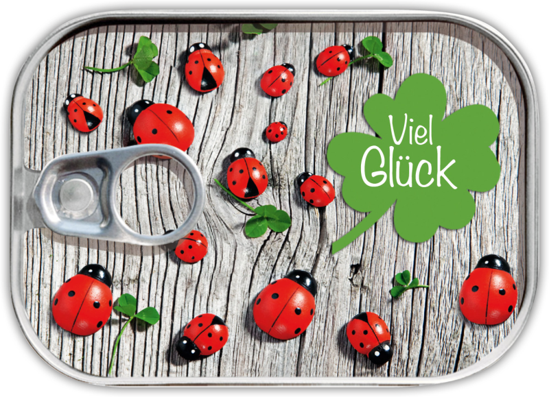 Dosenpost "viel Glück"
