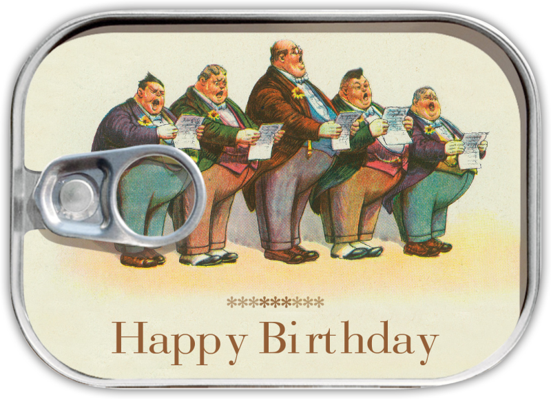 Dosenpost Vintage "Happy Birthday"