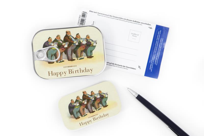 Dosenpost Vintage "Happy Birthday"