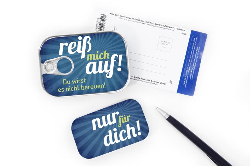 Dosenpost "reiß mich auf"