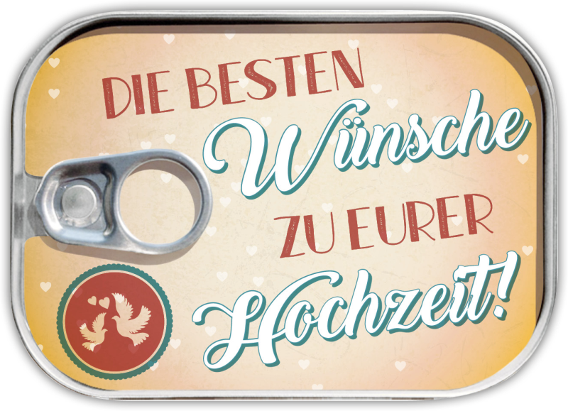 Dosenpost "Die besten Wünsche zu eurer Hochzeit!"