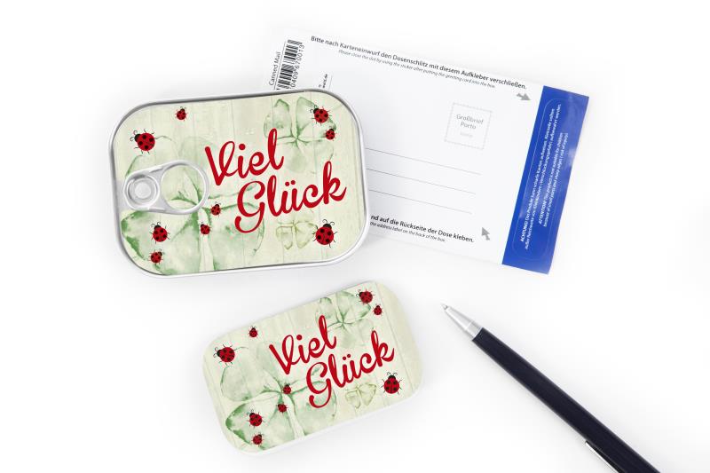 Dosenpost "Viel Glück"