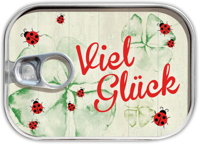 Dosenpost "Viel Glück"