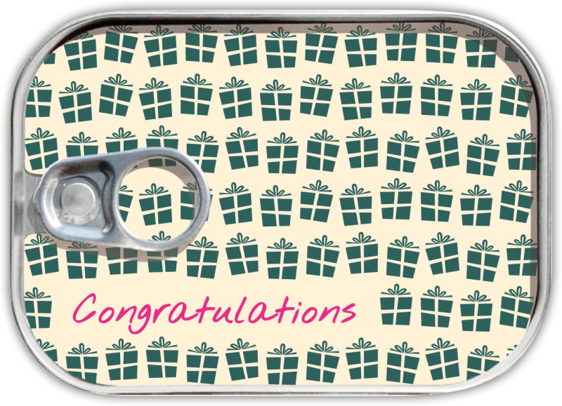 Dosenpost "Congratulations"