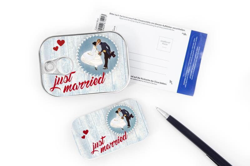 Dosenpost "Just Married"
