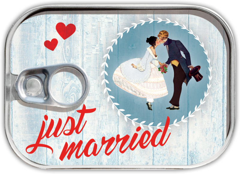 Dosenpost "Just Married"