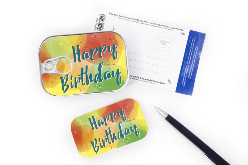 Dosenpost "Happy Birthday "