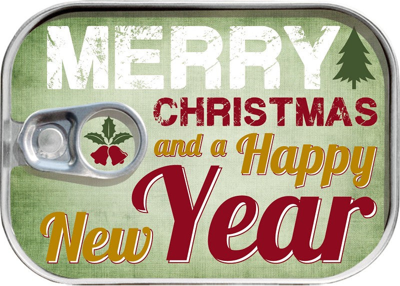 Dosenpost  "Merry christmas and a happy new year"