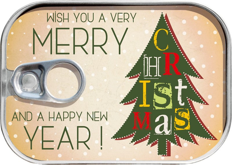 Dosenpost  "Wish you a verry merry christmas ..."