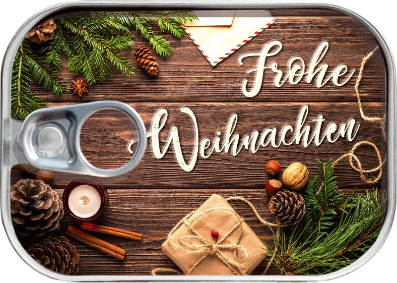 Dosenpost "Frohe Weihnachten"