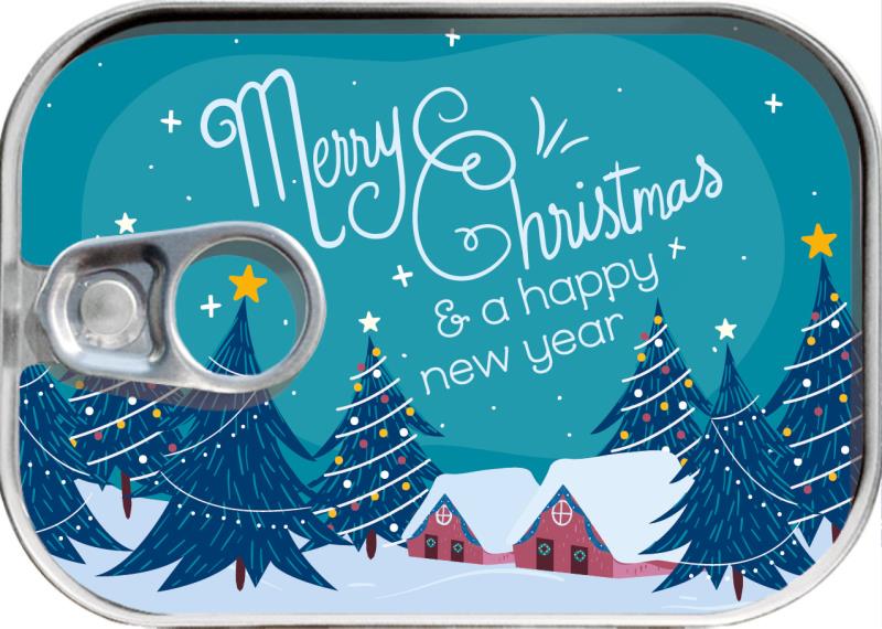 Dosenpost "Merry Christmas & a happy new year"