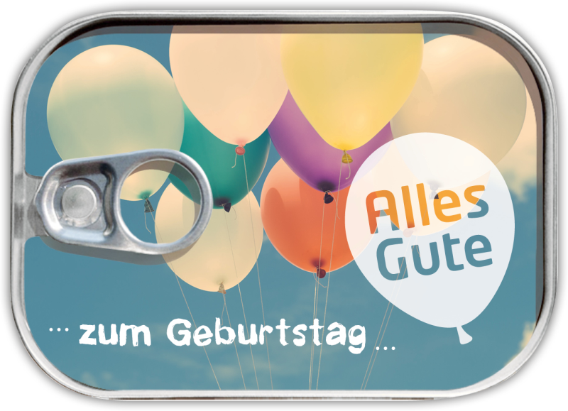 Dosenpost "Alles Gute zum Geburtstag"