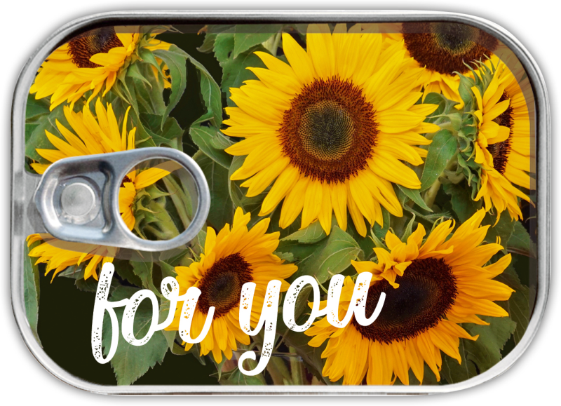 Dosenpost "für Dich - Sonnenblume"