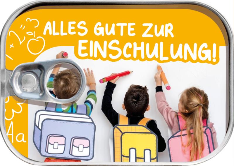 Dosenpost "Alles Gute zur Einschulung"