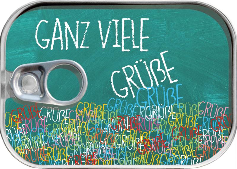 Dosenpost "Ganz viele Grüße"