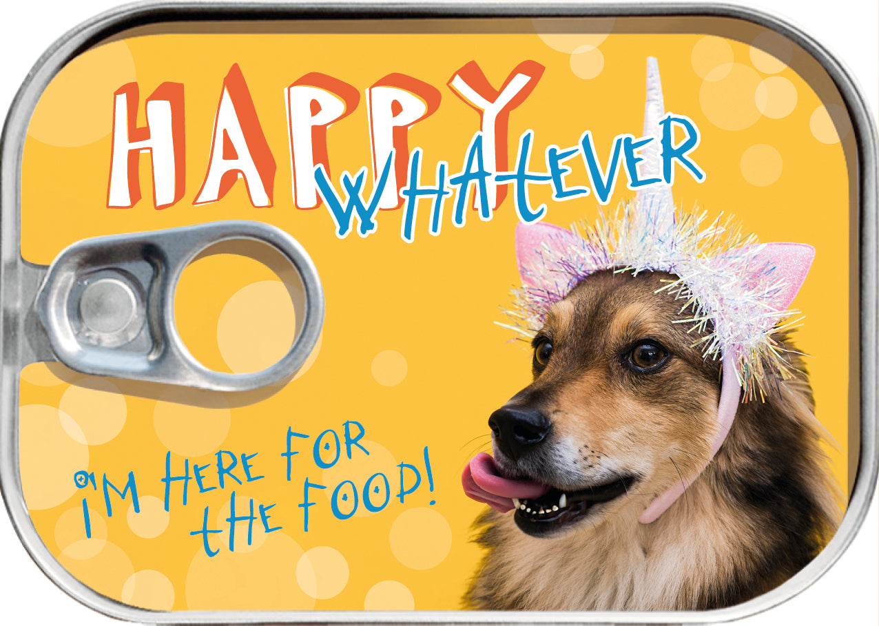 Dosenpost "Happy Whatever"