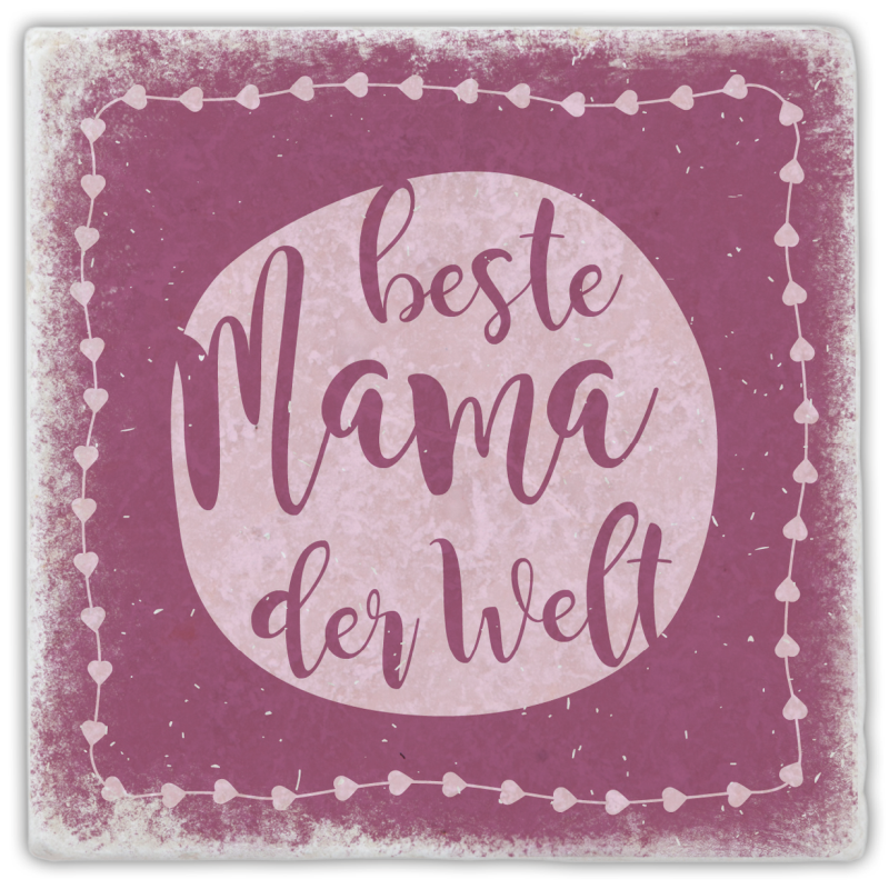 Marmoruntersetzer "beste Mama der Welt"