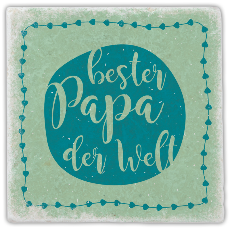 Marmoruntersetzer "bester Papa der Welt"
