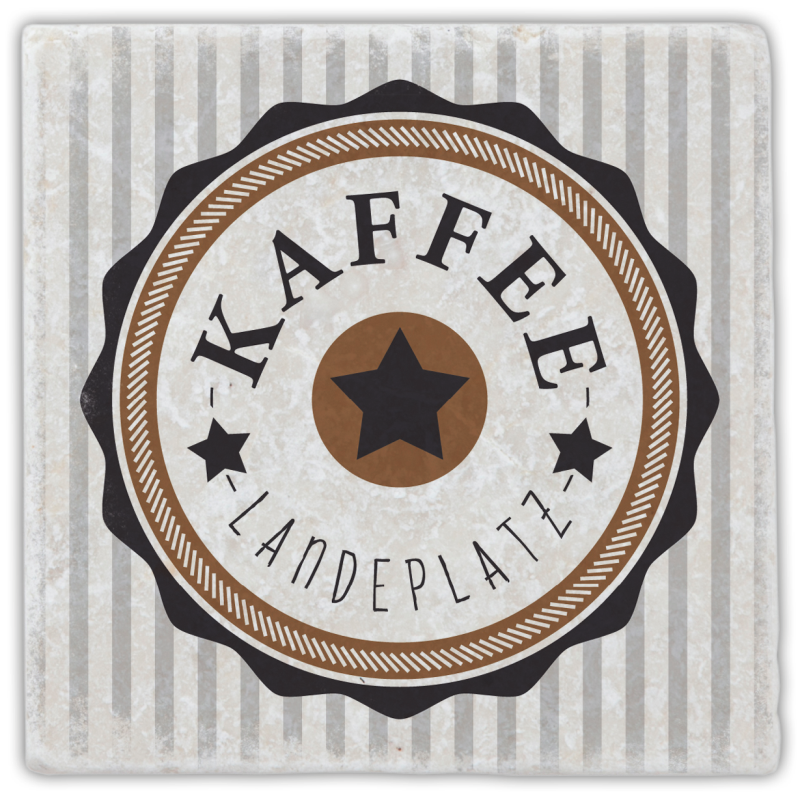 Marmoruntersetzer "Kaffeelandeplatz"
