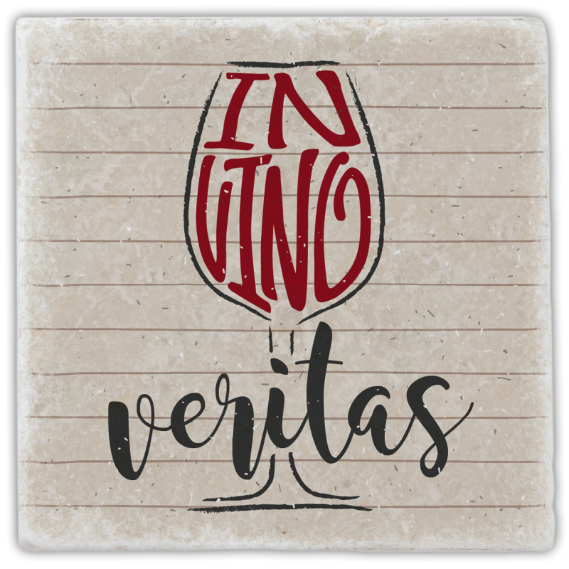 Marmoruntersetzer "in vino veritas"