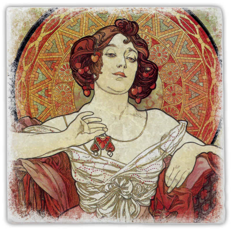 Marmoruntersetzer Jugendstil
