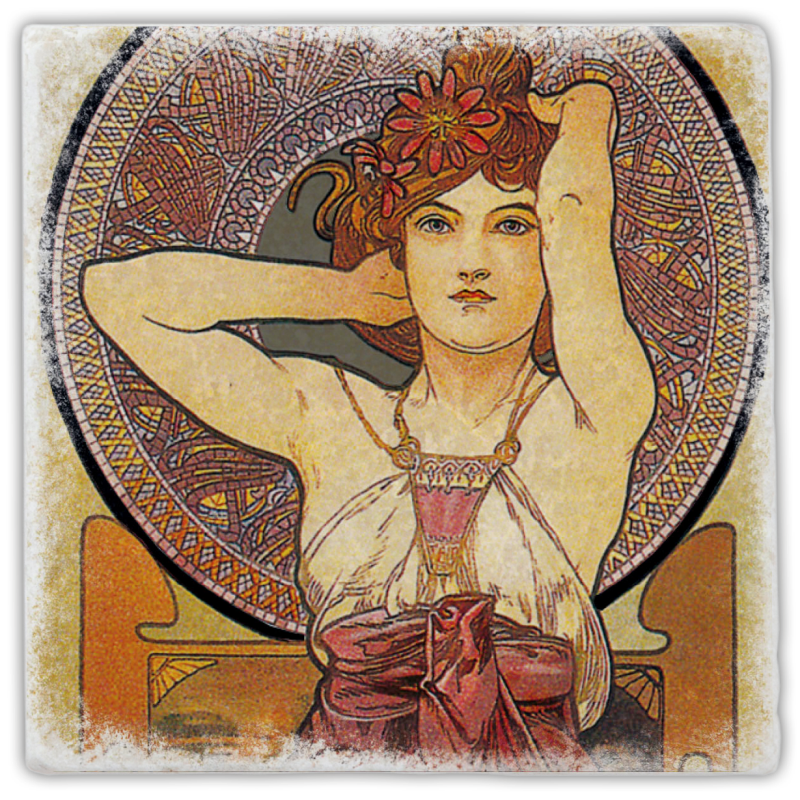 Marmoruntersetzer Jugendstil