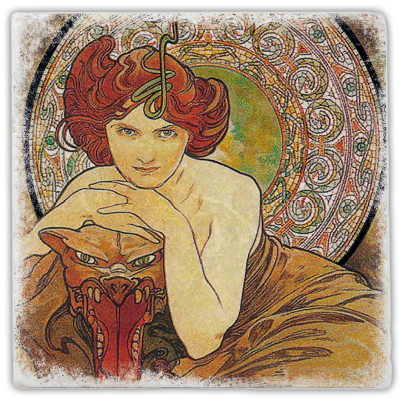 Untersetzer aus Marmor "Jugendstil"