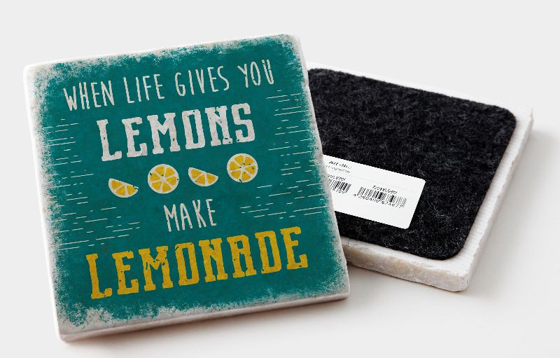 Marmoruntersetzer "when life gives you lemons …"