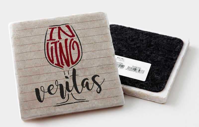Marmoruntersetzer "in vino veritas"