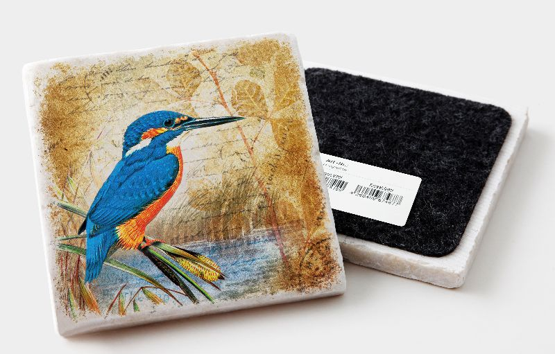 Marmoruntersetzer Vintage Eisvogel