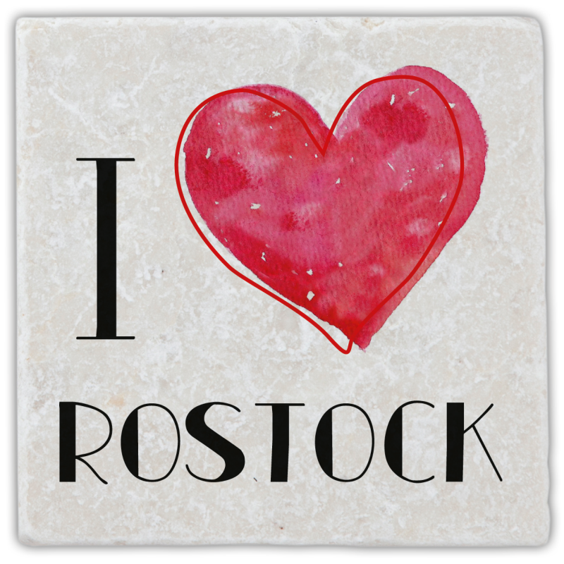 Marmoruntersetzer Rostock I love Rostock