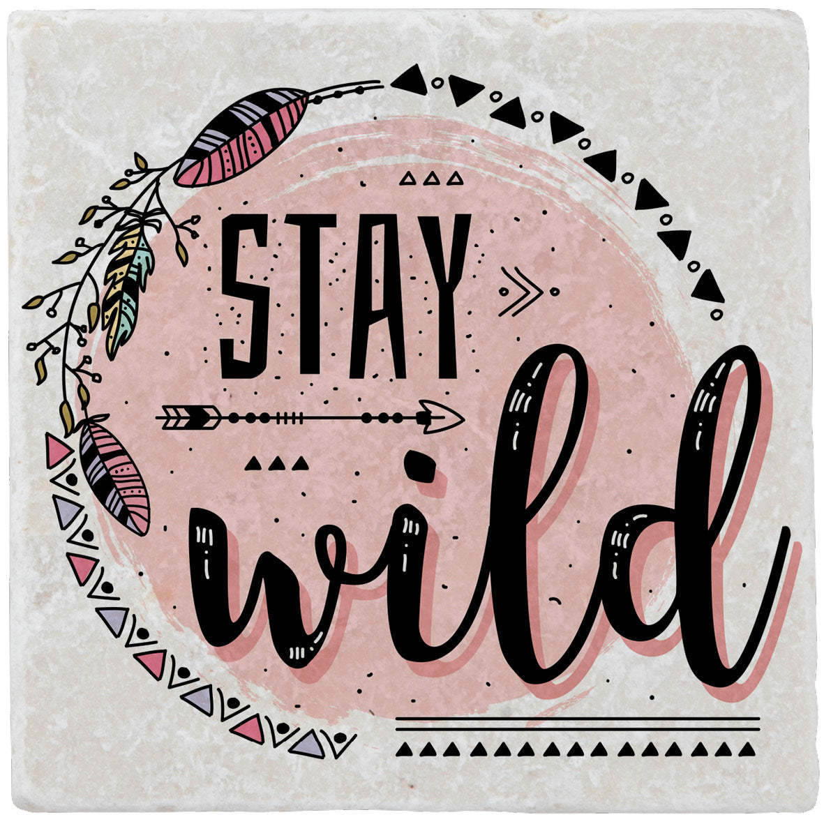 Marmoruntersetzer "Stay wild"