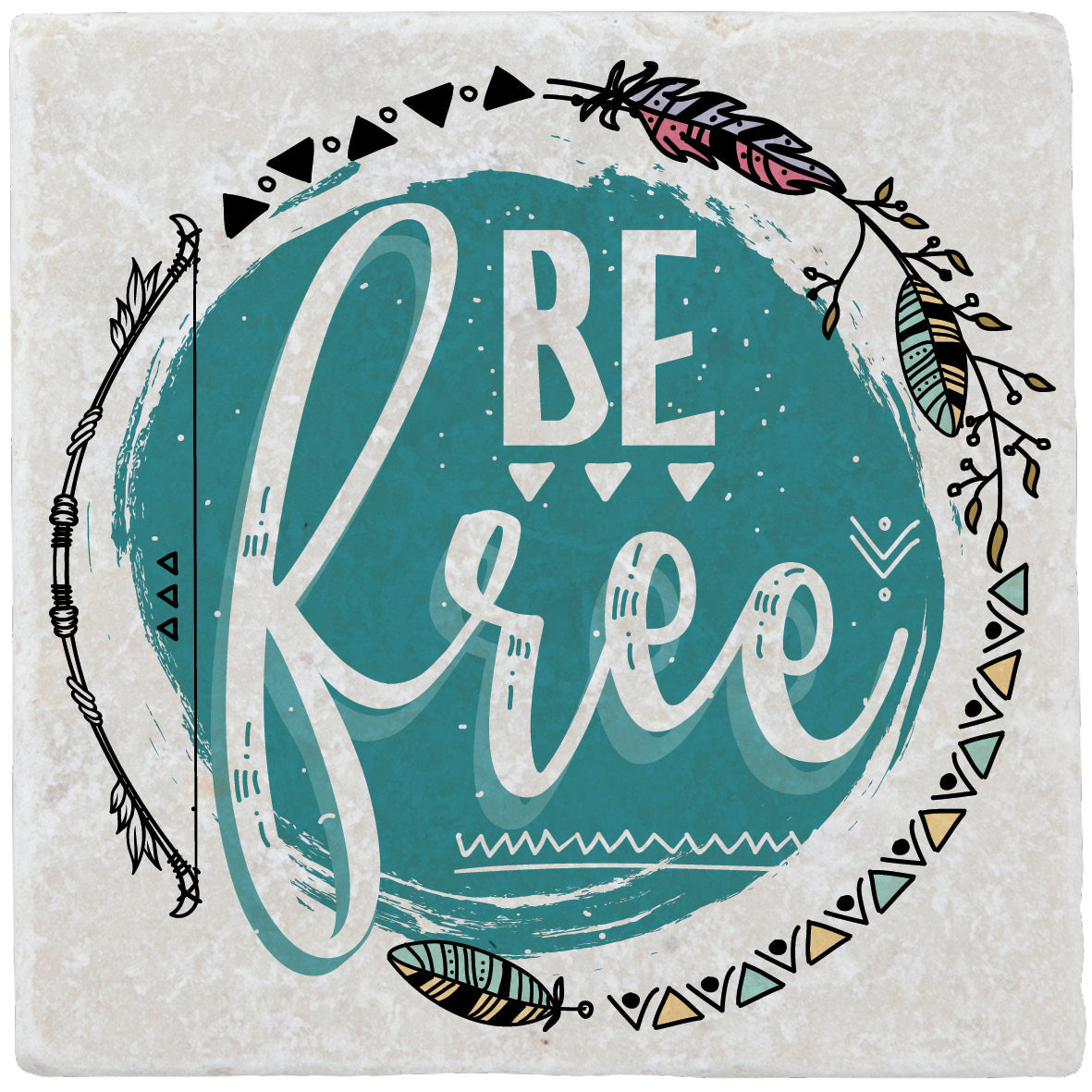 Marmoruntersetzer "Be free"