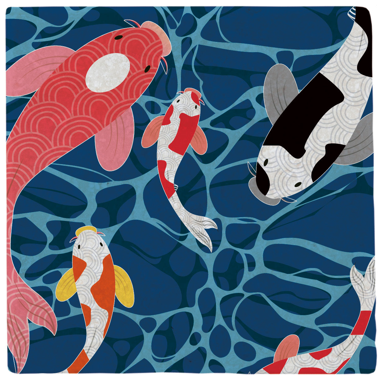 Marmoruntersetzer "Koi"