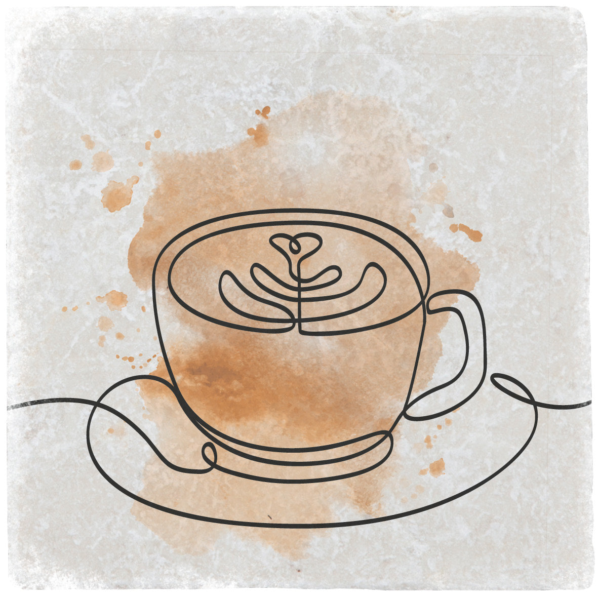 Marmoruntersetzer "One Line Coffee"