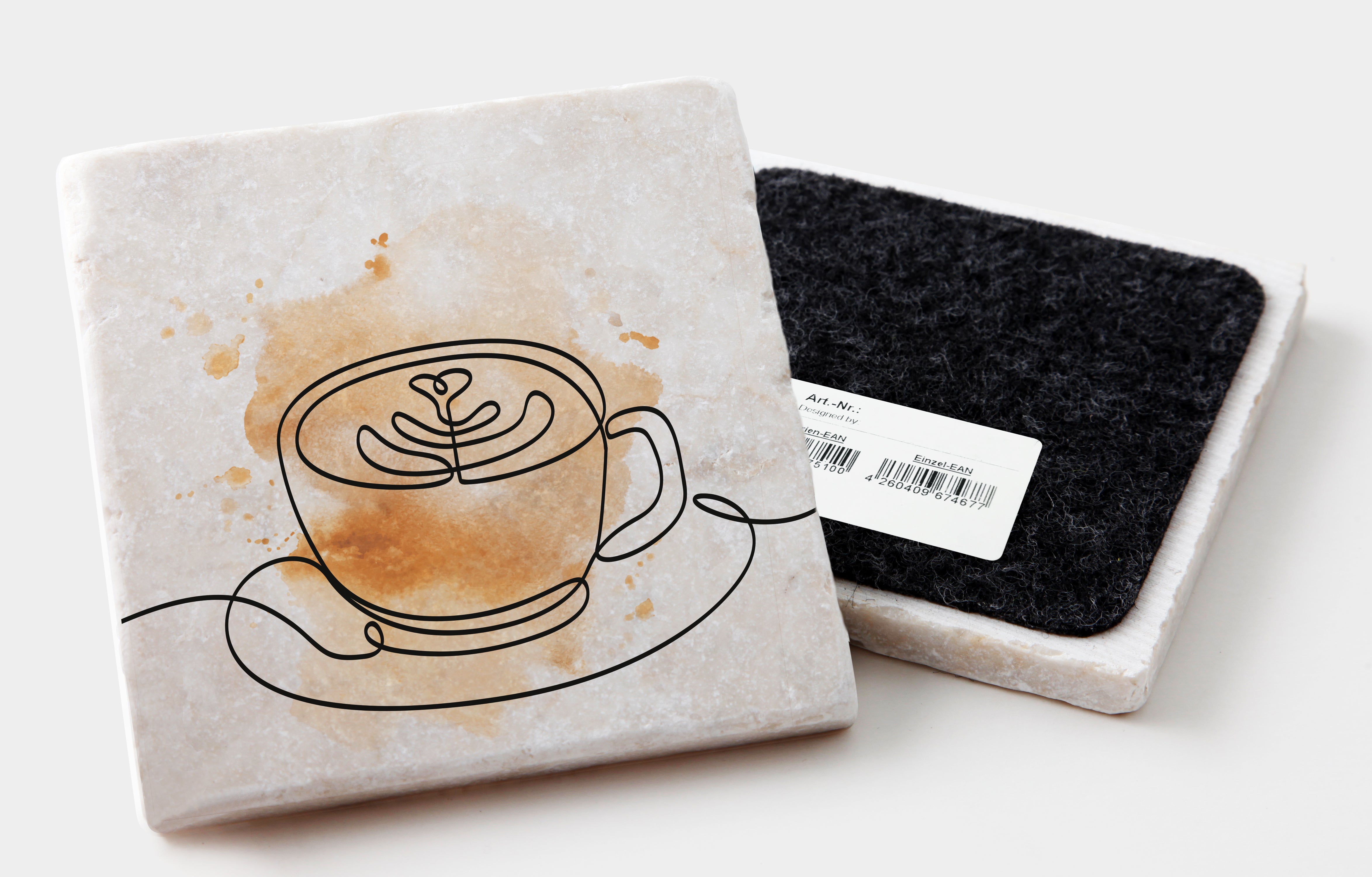 Marmoruntersetzer "One Line Coffee"
