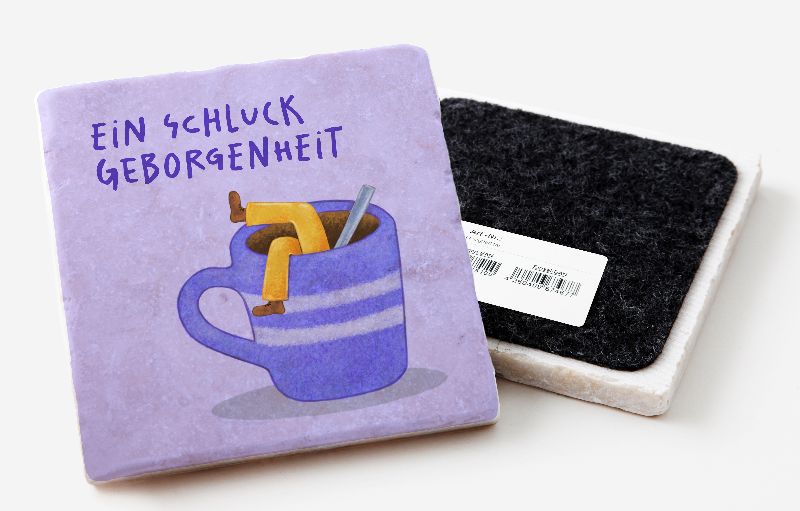 Marmoruntersetzer "Tasse Lila"