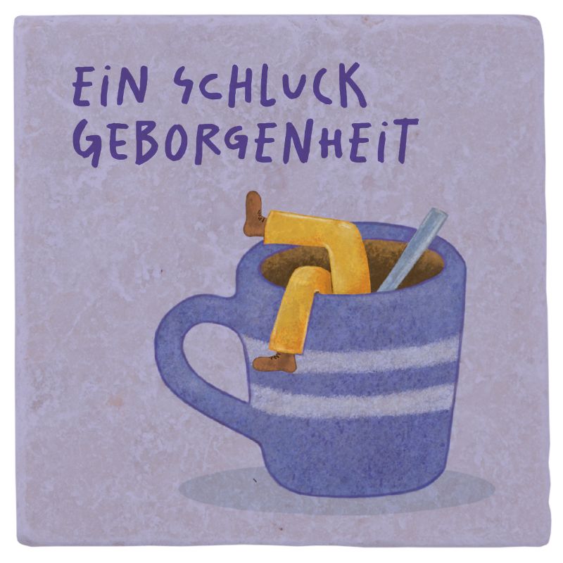 Marmoruntersetzer "Tasse Lila"